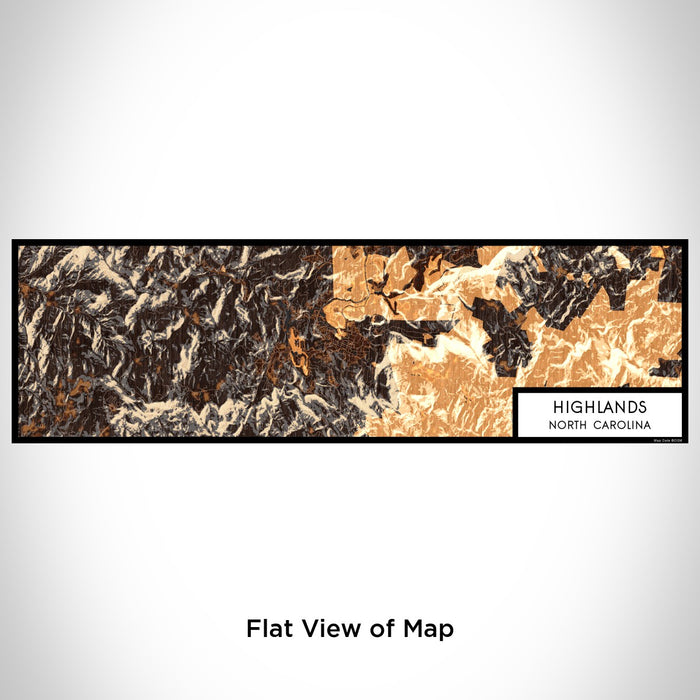 Flat View of Map Custom Highlands North Carolina Map Enamel Mug in Ember