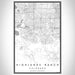 Highlands Ranch Colorado Map Print Portrait Orientation in Classic Style With Shaded Background