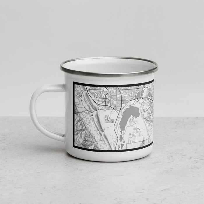 Left View Custom Highlands Ranch Colorado Map Enamel Mug in Classic