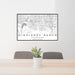 24x36 Highlands Ranch Colorado Map Print Landscape Orientation in Classic Style Behind 2 Chairs Table and Potted Plant
