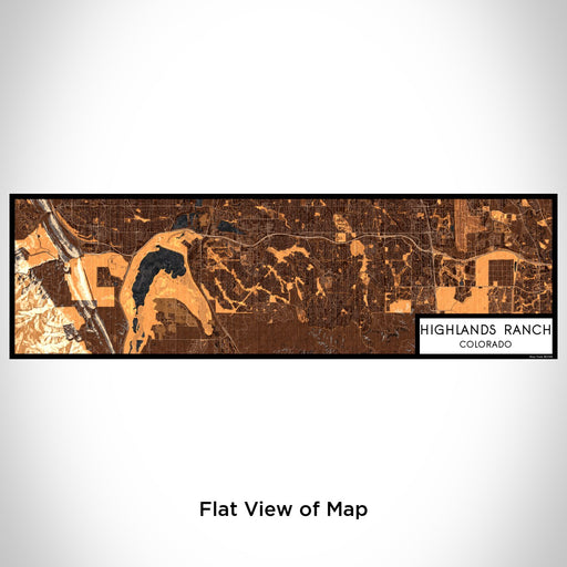 Flat View of Map Custom Highlands Ranch Colorado Map Enamel Mug in Ember