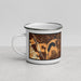 Left View Custom Highlands Ranch Colorado Map Enamel Mug in Ember