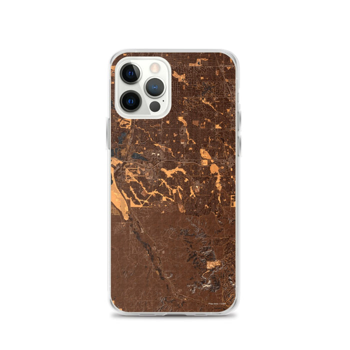 Custom Highlands Ranch Colorado Map iPhone 12 Pro Phone Case in Ember