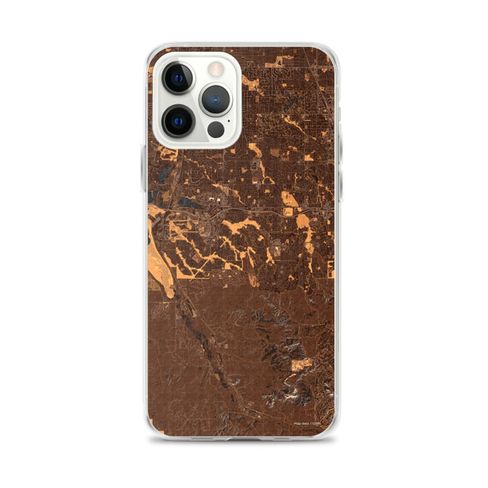 Custom Highlands Ranch Colorado Map iPhone 12 Pro Max Phone Case in Ember