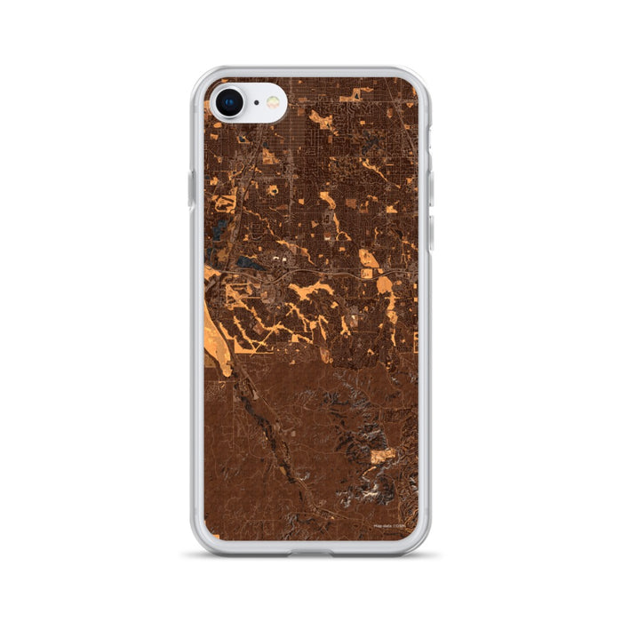 Custom Highlands Ranch Colorado Map Phone Case in Ember