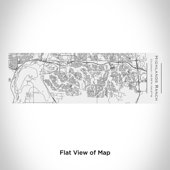 Rendered View of Highlands Ranch Colorado Map Engraving on 10oz Stainless Steel Insulated Cup with Sliding Lid in White
