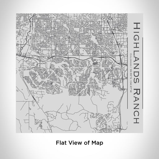 Rendered View of Highlands Ranch Colorado Map Engraving on 17oz Stainless Steel Insulated Tumbler
