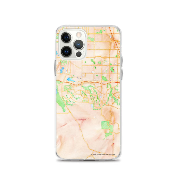 Custom Highlands Ranch Colorado Map iPhone 12 Pro Phone Case in Watercolor