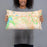 Person holding 20x12 Custom Highlands Ranch Colorado Map Throw Pillow in Watercolor