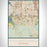 Highlands Ranch Colorado Map Print Portrait Orientation in Woodblock Style With Shaded Background