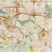 Highlands Ranch Colorado Map Print in Woodblock Style Zoomed In Close Up Showing Details