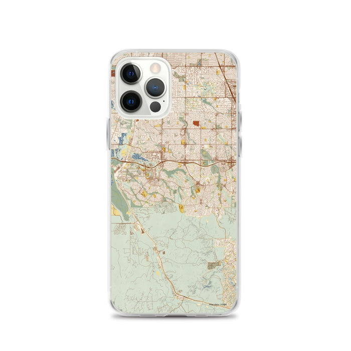 Custom Highlands Ranch Colorado Map iPhone 12 Pro Phone Case in Woodblock