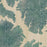 High Rock Lake North Carolina Map Print in Afternoon Style Zoomed In Close Up Showing Details