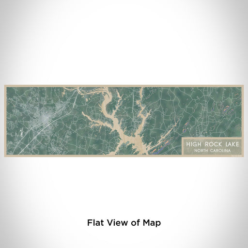 Flat View of Map Custom High Rock Lake North Carolina Map Enamel Mug in Afternoon