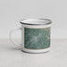 Left View Custom High Rock Lake North Carolina Map Enamel Mug in Afternoon