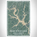 High Rock Lake North Carolina Map Print Portrait Orientation in Afternoon Style With Shaded Background