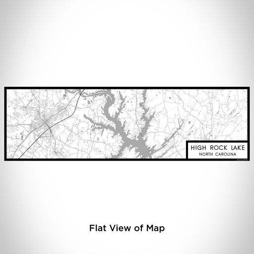 Flat View of Map Custom High Rock Lake North Carolina Map Enamel Mug in Classic