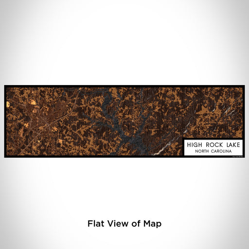 Flat View of Map Custom High Rock Lake North Carolina Map Enamel Mug in Ember