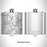 Rendered View of High Rock Lake North Carolina Map Engraving on 6oz Stainless Steel Flask