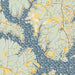 High Rock Lake North Carolina Map Print in Woodblock Style Zoomed In Close Up Showing Details