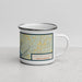 Right View Custom High Rock Lake North Carolina Map Enamel Mug in Woodblock