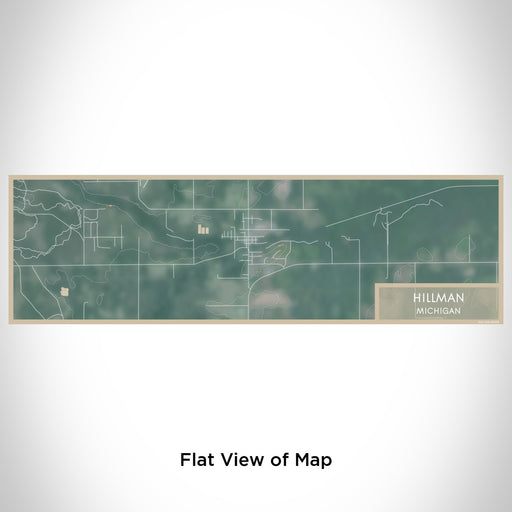 Flat View of Map Custom Hillman Michigan Map Enamel Mug in Afternoon