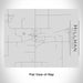 Rendered View of Hillman Michigan Map Engraving on 20oz Stainless Steel Insulated Bottle with Bamboo Top