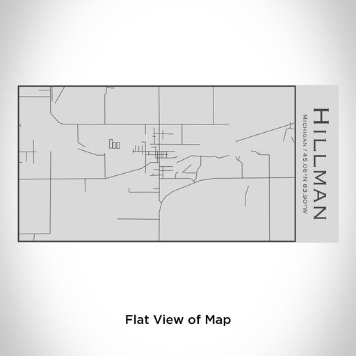 Rendered View of Hillman Michigan Map Engraving on 17oz Stainless Steel Insulated Cola Bottle