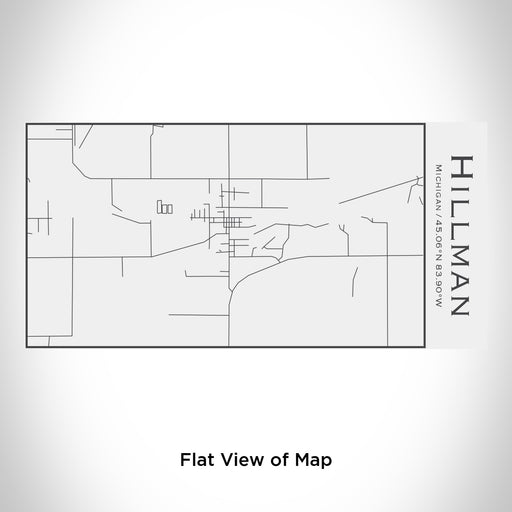 Rendered View of Hillman Michigan Map Engraving on 17oz Stainless Steel Insulated Cola Bottle in White