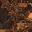 Hillman Michigan Map Print in Ember Style Zoomed In Close Up Showing Details