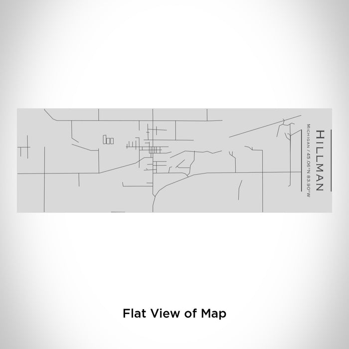 Rendered View of Hillman Michigan Map Engraving on 10oz Stainless Steel Insulated Cup with Sipping Lid