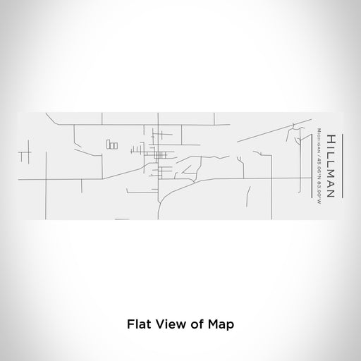 Rendered View of Hillman Michigan Map Engraving on 10oz Stainless Steel Insulated Cup with Sliding Lid in White