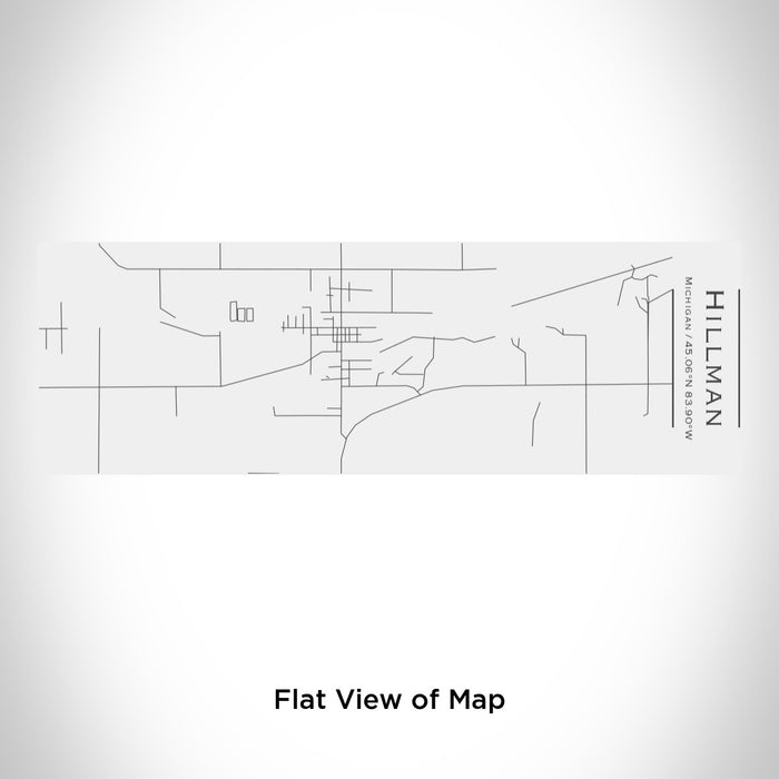 Rendered View of Hillman Michigan Map Engraving on 10oz Stainless Steel Insulated Cup with Sliding Lid in White