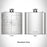 Rendered View of Hillman Michigan Map Engraving on 6oz Stainless Steel Flask