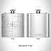 Rendered View of Hillman Michigan Map Engraving on 6oz Stainless Steel Flask