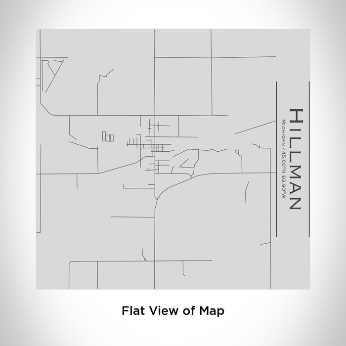 Rendered View of Hillman Michigan Map Engraving on 17oz Stainless Steel Insulated Tumbler