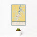12x18 Hillsboro Illinois Map Print Portrait Orientation in Woodblock Style With Small Cactus Plant in White Planter