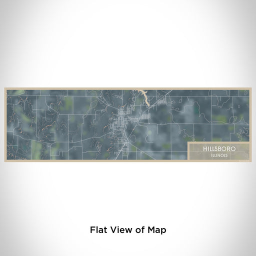 Flat View of Map Custom Hillsboro Illinois Map Enamel Mug in Afternoon