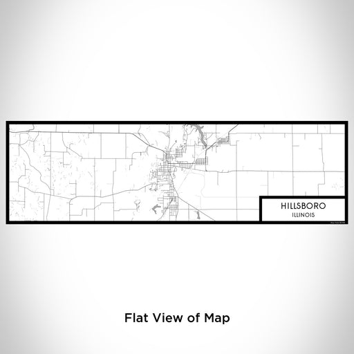 Flat View of Map Custom Hillsboro Illinois Map Enamel Mug in Classic