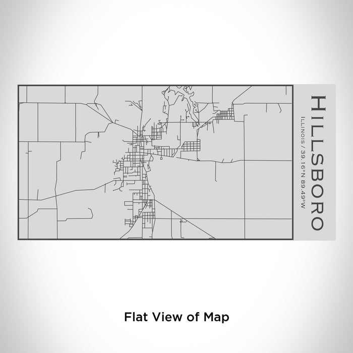 Rendered View of Hillsboro Illinois Map Engraving on 17oz Stainless Steel Insulated Cola Bottle