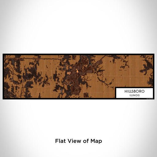 Flat View of Map Custom Hillsboro Illinois Map Enamel Mug in Ember