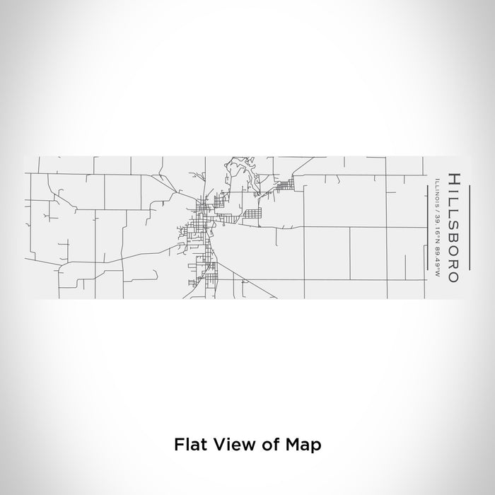 Rendered View of Hillsboro Illinois Map Engraving on 10oz Stainless Steel Insulated Cup with Sliding Lid in White