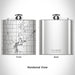 Rendered View of Hillsboro Illinois Map Engraving on 6oz Stainless Steel Flask