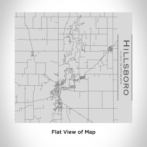 Rendered View of Hillsboro Illinois Map Engraving on 17oz Stainless Steel Insulated Tumbler