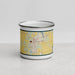 Front View Custom Hillsboro Illinois Map Enamel Mug in Woodblock