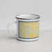 Left View Custom Hillsboro Illinois Map Enamel Mug in Woodblock