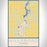 Hillsboro Illinois Map Print Portrait Orientation in Woodblock Style With Shaded Background