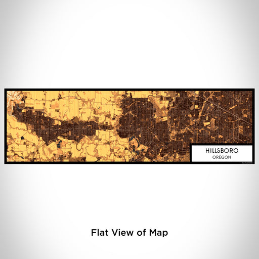Flat View of Map Custom Hillsboro Oregon Map Enamel Mug in Ember