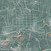 Hillsborough North Carolina Map Print in Afternoon Style Zoomed In Close Up Showing Details