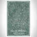 Hillsborough North Carolina Map Print Portrait Orientation in Afternoon Style With Shaded Background